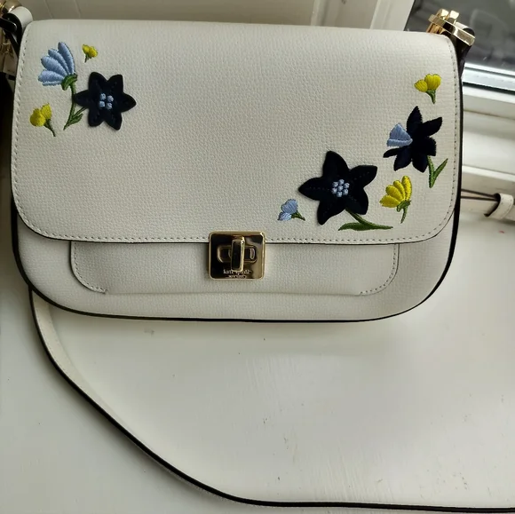 Kate Spade Elegant Cream Floral Women's Crossbody Bag - Picture 9 of 10